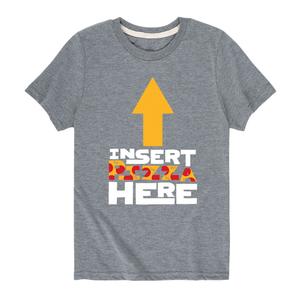 Футболка с рисунком Pizza Here для мальчиков 8–20 лет Licensed Character, серый