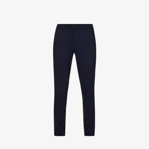 Джинсы прямого кроя из эластичного денима с фирменной нашивкой и петлями для ремня 7 For All Mankind, темно-синий