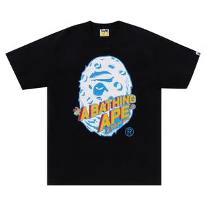 BAPE Футболка Moon Ape Head, черная