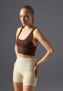 Бюстгальтер Even&Odd active MEDIUM SUPPORT SPORTS BRA WITH SCOOP BACK, Brown