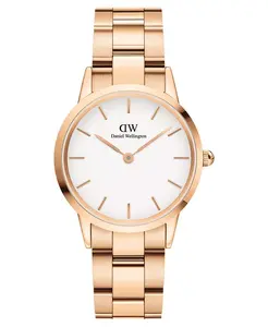 Женские часы Iconic Link 23K с позолотой PVD из нержавеющей стали, 32 мм Daniel Wellington