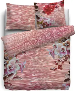 Двустороннее постельное белье HnL Refined Satin Roxy 135x200 см розового цвета HNL Living