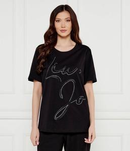 Футболка женская Liu Jo Sport свободного кроя с декором, черный