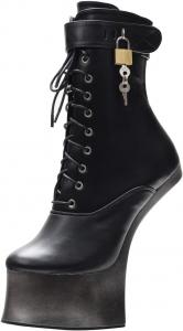 Женские ботильоны JiaLuoWei, с 7-дюймовым каблуком, новые стильные ботинки из пони, фетиш платформенные ботильоны, Black Silver