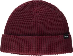 Мужская ребристая шапка-бини BOSS в стиле рыбака, Black Cherry