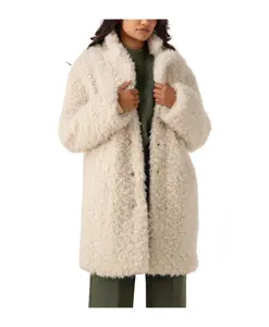 Уютное пальто-«мишка» для стильного комфорта Another Label, бежевый