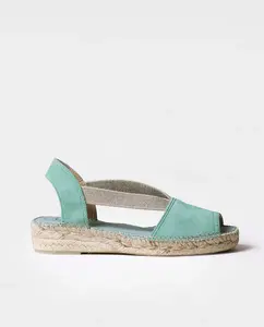 Женские замшевые эспадрильи на танкетке с резинкой Toni Pons, зеленый