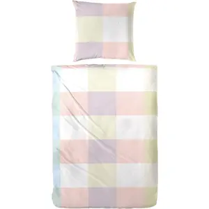 Постельное белье Primera «Постельное белье Primera Renforce Candy Blocks», с ярким клетчатым узором, розовый