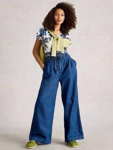 Футболка Nelly с цветочным принтом и V-образным вырезом White Stuff, White/Multi