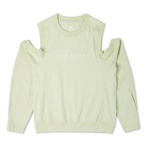 Свитер twisted knits cold shoulder top 'light green' Converse, зеленый
