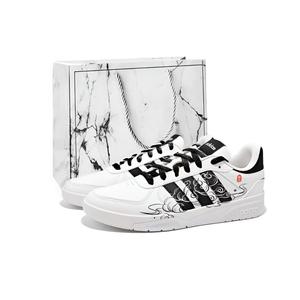 Adidas Neo Мужские низкие скейтбордные кроссовки Courtbeat Cloud Pattern White Ink, черный