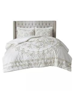 Виолетта 3 шт. Комплект одеял, полный/размер королевы Madison Park, бежевый