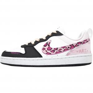 Nike Низкие кеды Court Borough Pink Leopard Phantom из синтетической кожи с противоскользящим и износостойким покрытием