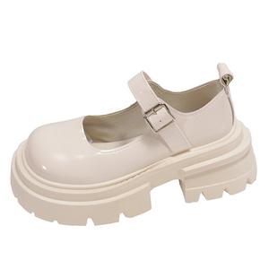 Туфли Мэри Джейн на массивном каблуке, женские, цвета экрю Alxnan, Ecru