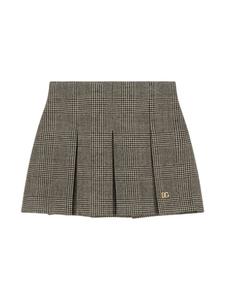 Dolce & Gabbana Kids юбка в клетку Prince of Wales, черный