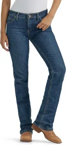 Wrangler Womens Cool Vantage Q-Baby Mid Rise Boot Cut Ultimate Riding Jean