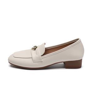 ZHR Лоферы женские черные, абрикосовые, бежевые - бежевые, цвет Beige