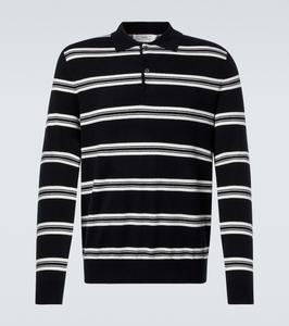 Полосатый кашемировый свитер-поло Mr Swansea Arch4, черный