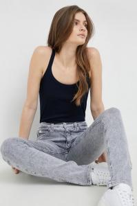 Хлопковый топ United Colors of Benetton, темно-синий