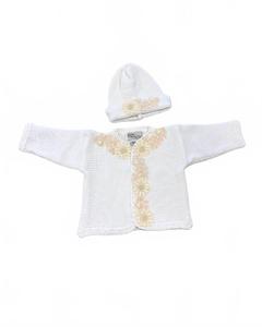 Женский свитер из двух частей с шапкой в ​​белом цвете Gita, White Sequence