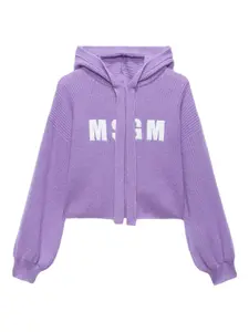 Худи с рукавами-баллонами MSGM, фиолетовый