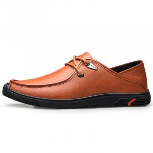 Повседневные кожаные туфли мужские BAGE, Brown