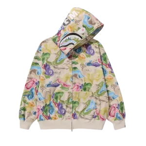 Худи BAPE Art Camo Shark 'Multicolor', разноцветный