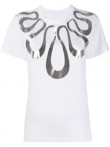 Футболка с графичным принтом и эффектом металлик 10 CORSO COMO, белый