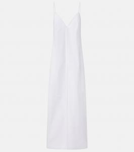 Tulula silk poplin slip dress Khaite, Chalk