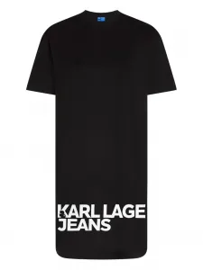 Платье с принтом-логотипом Karl Lagerfeld Jeans, черный