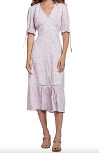 Платье миди «Ochido» в лавандово-белом цвете LOST + WANDER