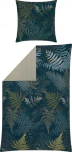 Двустороннее постельное белье петролеум-бежевый 1x 155x220 см + 1x 80x80 см Erwin Müller