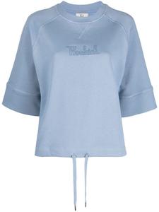 Woolrich футболка с кулиской и логотипом, синий