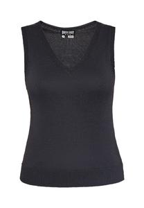 Вязаный топ ROCKEASY, черный