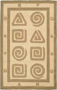 Ковер SAFAVIEH, 120 x 181 см, Chelsea Collection, Beige, ручной работы в стиле French Country из шерсти, идеален для помещений с высокой проходимостью: прихожая, гостиная, спальня (HK211A)