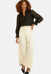 Укороченная блузка с длинными рукавами и пуговицами Love & Roses, Black