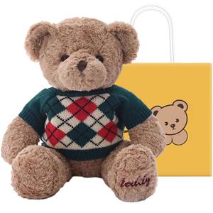 Плюшевая игрушка милый плюшевый мишка панда кукла 40 см высота BOWEN BEAR, синий/светло-коричневый