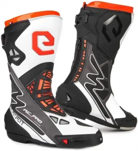 Мотоциклетные ботинки Eleveit RC PRO 1002, черные, гоночные, цвета "писта", White Orange