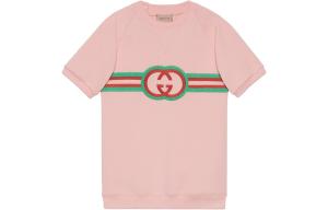 Платье детское Gucci с логотипом, розовый