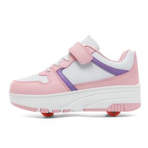 Детские кроссовки для скейтбординга с низкой амортизацией и износостойкостью Kuding, розовый/фиолетовый
