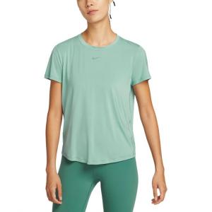 Классическая женская футболка Dri FIT с короткими рукавами Nike, серый/белый