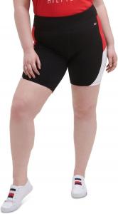 Женские байкерские шорты Tommy Hilfiger из хлопка с цветными блоками, Black