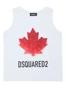 Футболка с графичным принтом Dsquared2 Kids, белый
