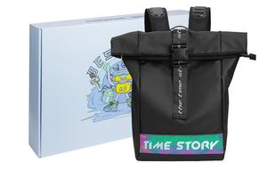 LOVERPUSS Полиэстеровый баскетбольный рюкзак большого размера унисекс радужно-серый, Cool Black[Box Limited Edition]