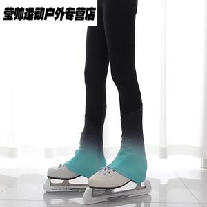 HEAD Тренировочный костюм для фигурного катания, костюм для выступлений, высокоэластичные дышащие тренировочные брюки Q690, зеленый градиент, всесезонный стиль, размер L