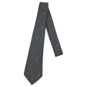 Шелковый галстук мужской черный LOUIS VUITTON