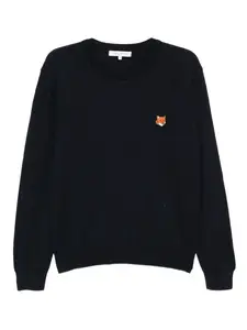 Свитер с нашивкой Maison Kitsuné, синий