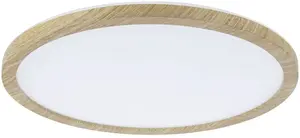 Светодиодная панель Paulmann "Atria Shine 16W 4000K 293мм дуб пластик IP44", 1 пламя, подсветка Ø 29,3 см, Высота: 3,0 см, цвет holzfarben