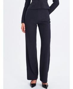 Женские брюки Quinnie в синюю полоску, с высокой талией и прямым кроем Miss Circle, Navy