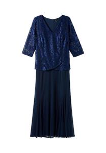Вечернее платье с цветочным кружевом sheego, цвет Marine